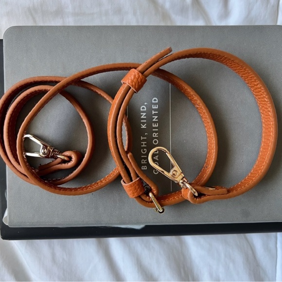 Genuine Leather Brown Purse Strap Replacement Chestnut Brown - Picture 3 of 4